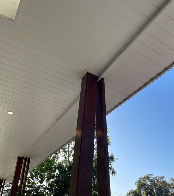 After: Structural post & awning repair